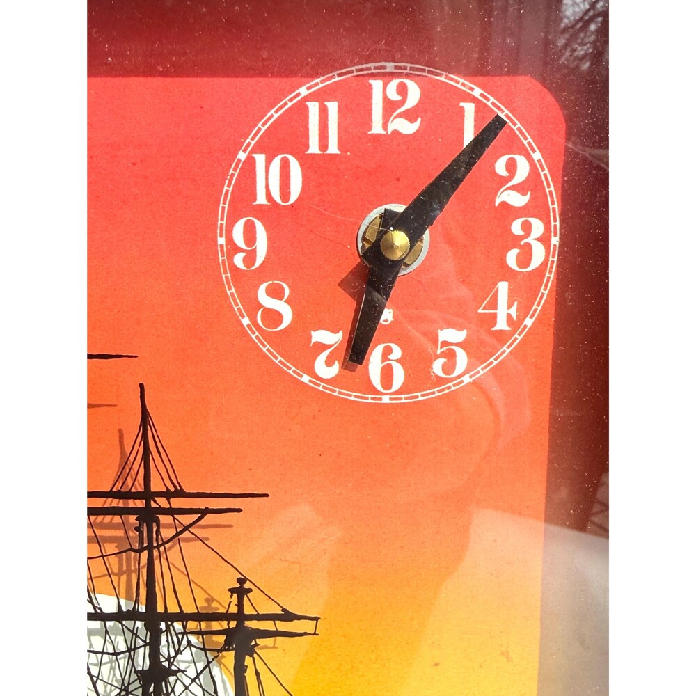 Mod Nautical Sunset Clock, Mod Wall Decor - Picture 14 of 16
